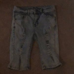 Ripped Jean Short Pants